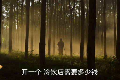 开一个 冷饮店需要多少钱
