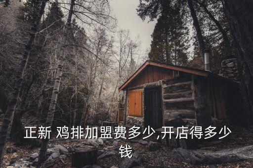  正新 鸡排加盟费多少,开店得多少钱