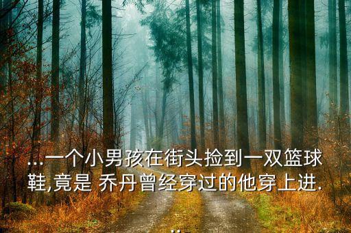 ...一个小男孩在街头捡到一双篮球鞋,竟是 乔丹曾经穿过的他穿上进...