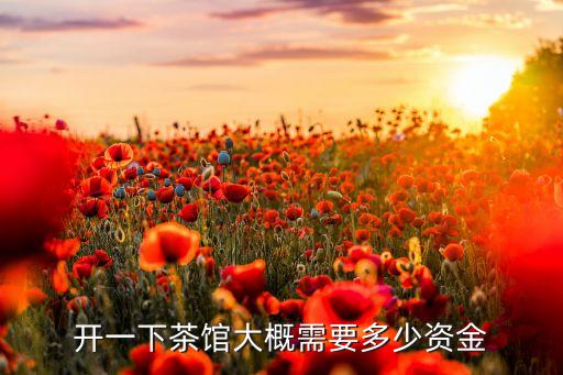 开一下茶馆大概需要多少资金