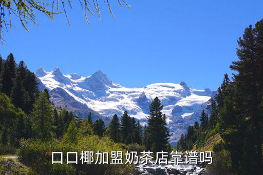 口口椰加盟奶茶店靠谱吗