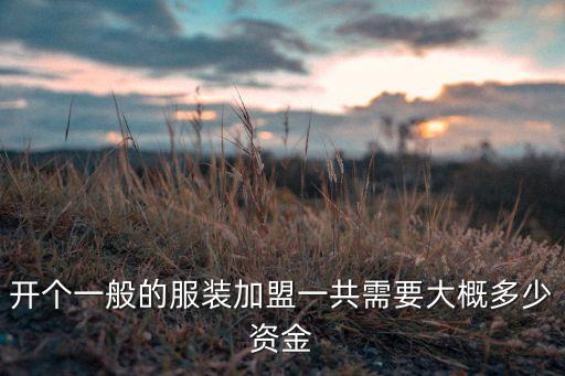 开个一般的服装加盟一共需要大概多少资金