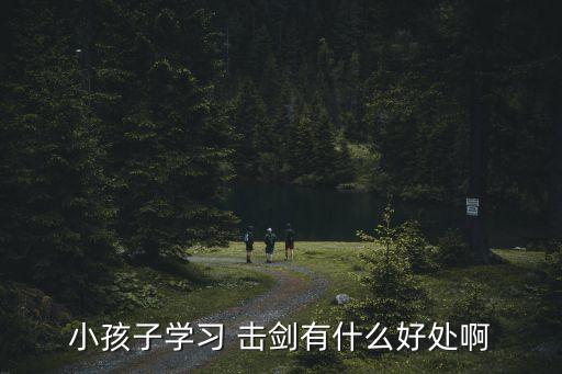 小孩子学习 击剑有什么好处啊