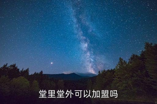 堂里堂外可以加盟吗