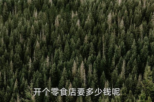 开个零食店要多少钱呢