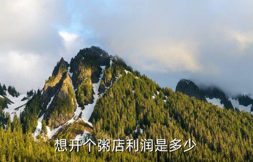 想开个粥店利润是多少