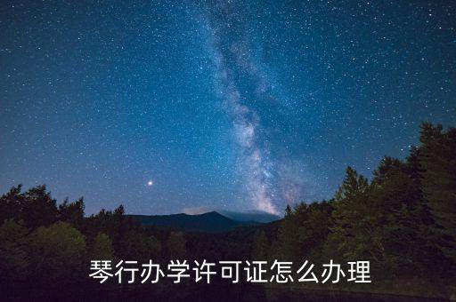  琴行办学许可证怎么办理