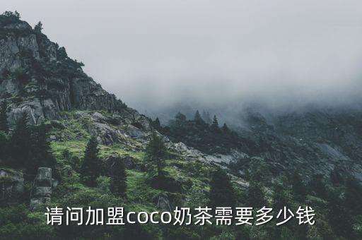 请问加盟coco奶茶需要多少钱