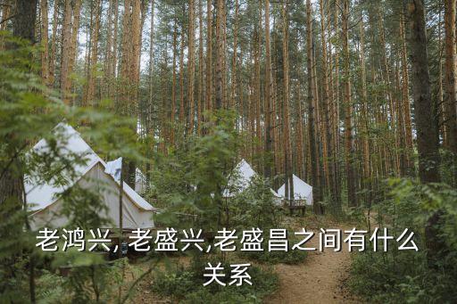 老鸿兴, 老盛兴,老盛昌之间有什么关系