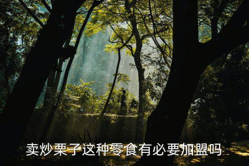 卖炒栗子这种零食有必要加盟吗