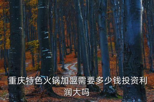  重庆特色火锅加盟需要多少钱投资利润大吗