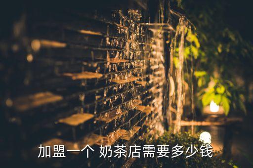 加盟一个 奶茶店需要多少钱