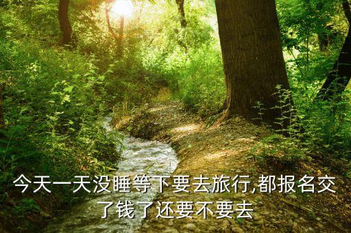 今天一天没睡等下要去旅行,都报名交了钱了还要不要去