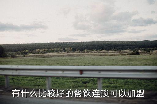 有什么比较好的餐饮连锁可以加盟
