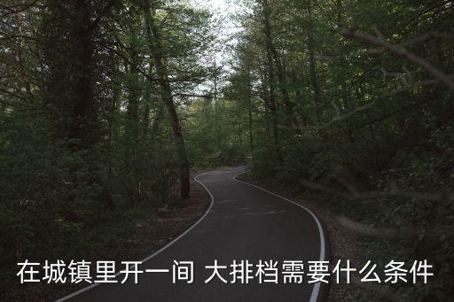 在城镇里开一间 大排档需要什么条件