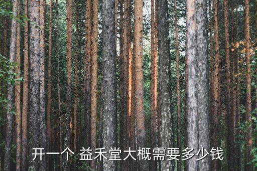 开一个 益禾堂大概需要多少钱