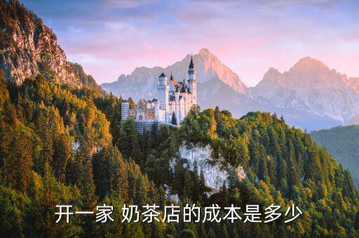 开一家 奶茶店的成本是多少