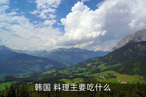 韩国 料理主要吃什么
