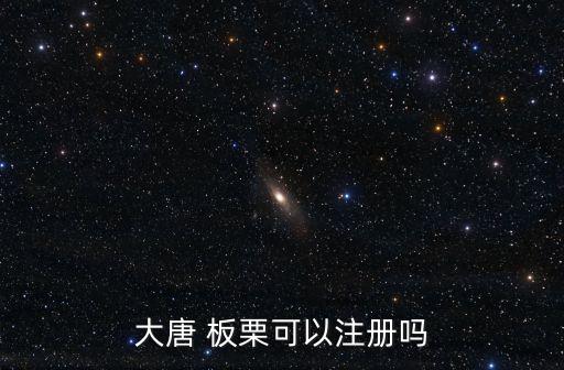 大唐 板栗可以注册吗