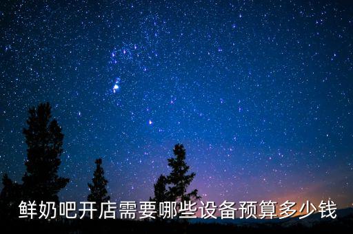  鲜奶吧开店需要哪些设备预算多少钱