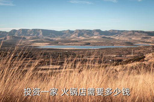 投资一家 火锅店需要多少钱