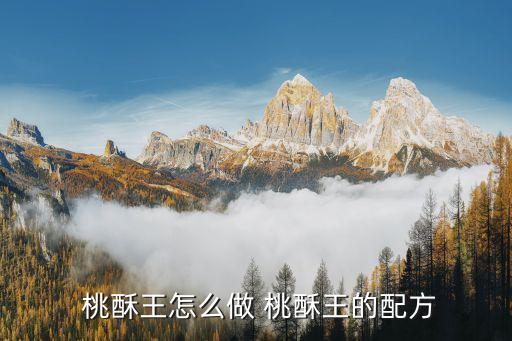  桃酥王怎么做 桃酥王的配方