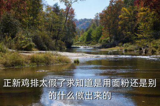 正新鸡排太假了求知道是用面粉还是别的什么做出来的