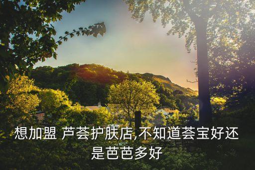 芦荟美容加盟店加盟费多少,芦荟加盟店需要多少钱