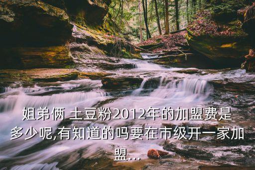 姐弟俩 土豆粉2012年的加盟费是多少呢,有知道的吗要在市级开一家加盟...