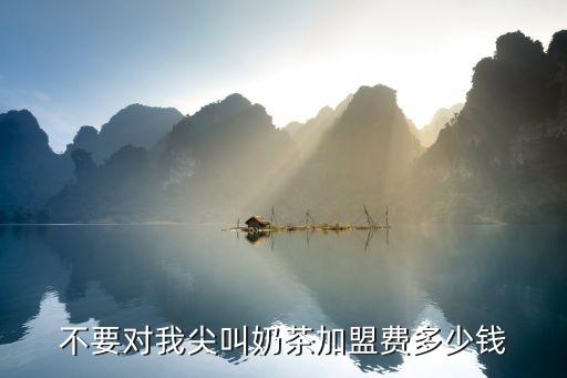 不要对我尖叫奶茶加盟费多少钱