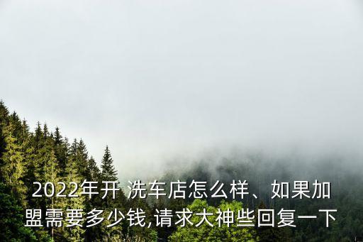 自动洗车加盟费大概多少,一杯水洗车加盟费多少