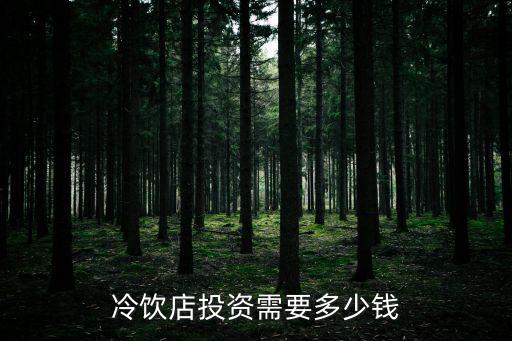 冷饮店投资需要多少钱