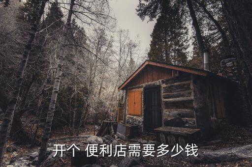 开个 便利店需要多少钱