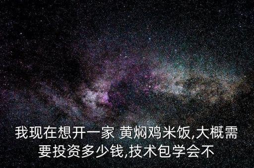 我现在想开一家 黄焖鸡米饭,大概需要投资多少钱,技术包学会不