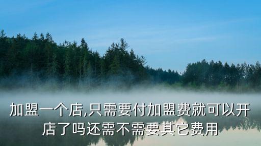 加盟一个店,只需要付加盟费就可以开店了吗还需不需要其它费用