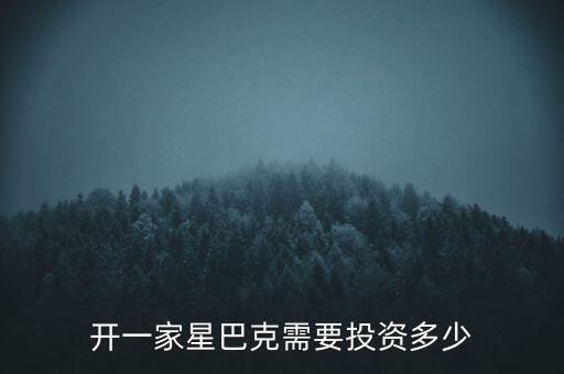 开一家星巴克需要投资多少