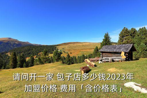 请问开一家 包子店多少钱2023年加盟价格 费用「含价格表」