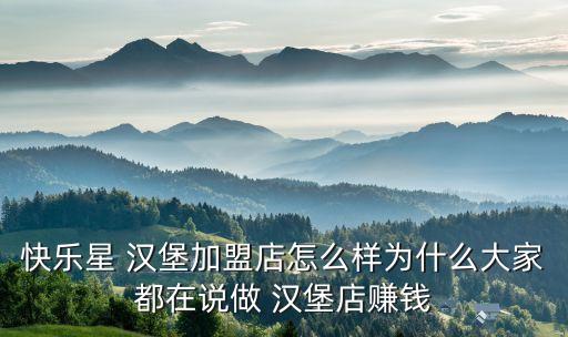 星汉堡加盟费多少,汉堡贝贝加盟费多少