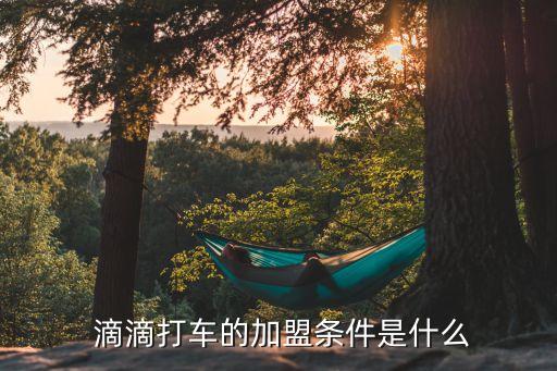  滴滴打车的加盟条件是什么