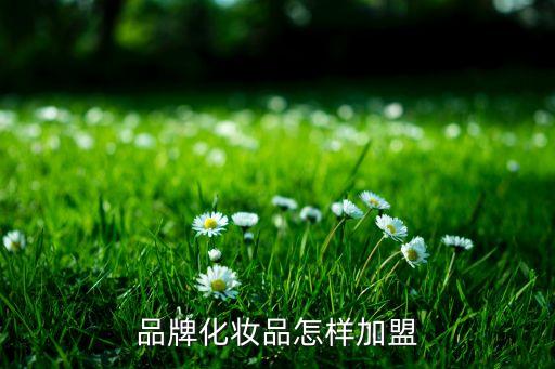 品牌化妆品怎样加盟