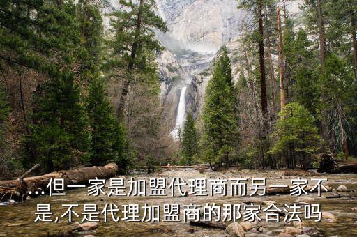 ...但一家是加盟代理商而另一家不是,不是代理加盟商的那家合法吗