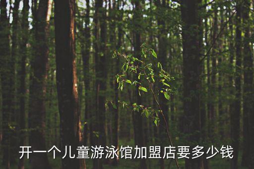 开一个儿童游泳馆加盟店要多少钱