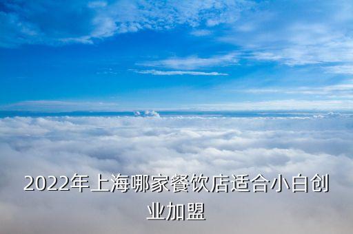 2022年上海哪家餐饮店适合小白创业加盟