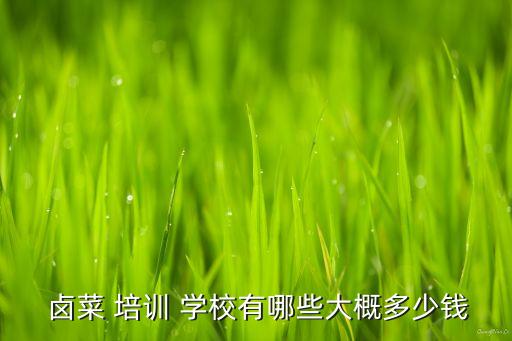  卤菜 培训 学校有哪些大概多少钱
