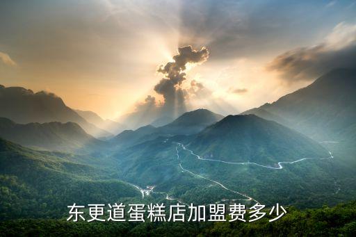 东更道蛋糕店加盟费多少