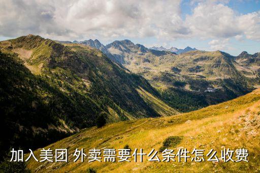 加入美团 外卖需要什么条件怎么收费