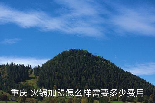 重庆 火锅加盟怎么样需要多少费用