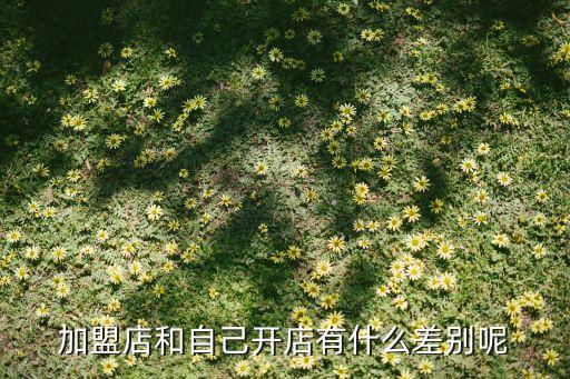 加盟店和自己开店有什么差别呢