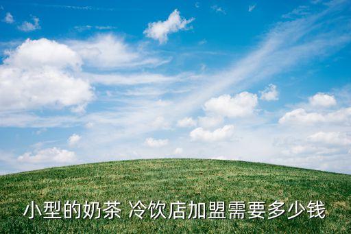 小型的奶茶 冷饮店加盟需要多少钱