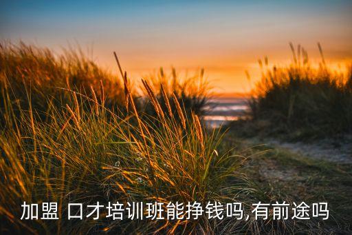 加盟 口才培训班能挣钱吗,有前途吗